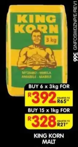 Shoprite King Korn Malt offer