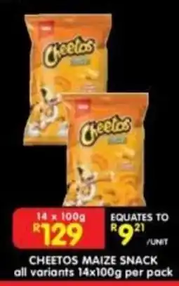 Shoprite Cheetos Maize Snack offer