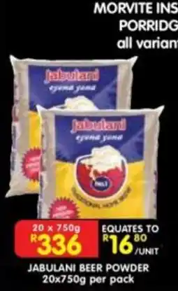 Shoprite Jabulani Beer Powder offer