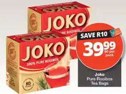 Checkers Joko Pure Rooibos Tea Bags offer