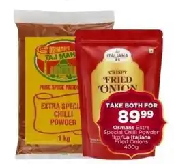 Check Star Osmans Extra Special Chilli Powder / La Italiana Fried Onions offer