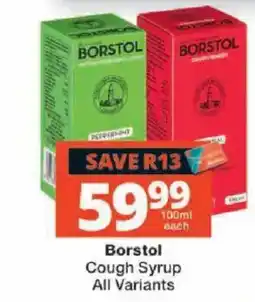 Checkers Borstol Cough Syrup offer
