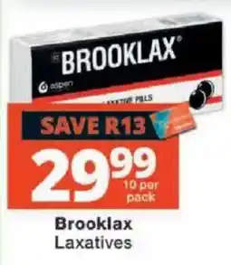 Checkers Brooklax Laxatives offer