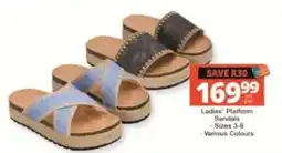 Checkers Hyper Ladies' Platform Sandals offer
