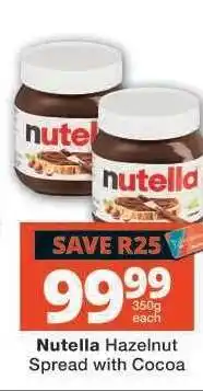 Checkers Nutella Hazelnut Spread with Cocoa offer