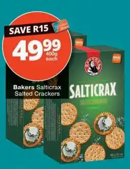 Checkers Bakers Salticrax Salted Crackers offer