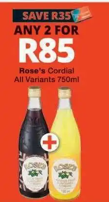 Checkers Rose's Cordial offer