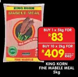 Shoprite KING KORN FINE MABELE MEAL 5kg offer
