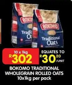 Shoprite Bokomo Traditional Wholegrain Rolled Oats offer