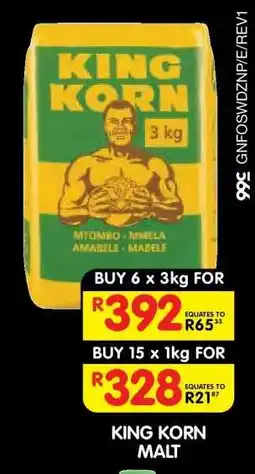 Shoprite King Korn Malt offer