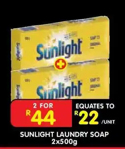 Shoprite SUNLIGHT LAUNDRY SOAP 2x500g offer