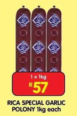 Shoprite RICA SPECIAL GARLIC POLONY 1kg each offer