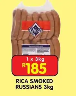 Shoprite RICA SMOKED RUSSIANS 3kg offer
