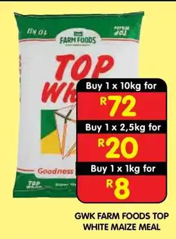 Shoprite GWK FARM FOODS TOP WHITE MAIZE MEAL offer