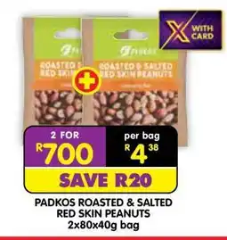 Shoprite PADKOS ROASTED & SALTED RED SKIN PEANUTS offer