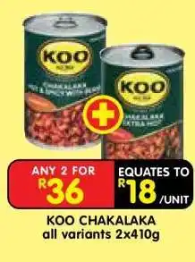Shoprite KOO CHAKALAKA offer