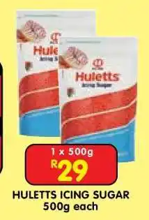 Shoprite HULETTS ICING SUGAR 500g each offer