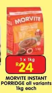 Shoprite MORVITE INSTANT PORRIDGE all variants 1kg each offer