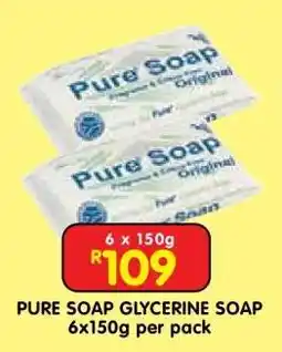 Shoprite PURE SOAP GLYCERINE SOAP offer