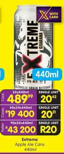 Shoprite Extreme Apple Ale Cans 440ml offer