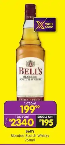 Shoprite BELL'S BLENDED SCOTCH WHISKY 750ml offer