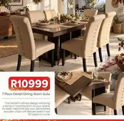 OK Furniture 7-Piece Delilah Dining-Room Suite offer