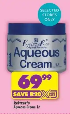 Shoprite Reitzer's Aqueous Cream 1ℓ offer