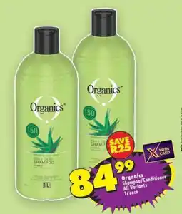 Shoprite Organics Shampoo/Conditioner All Variants 1 each offer
