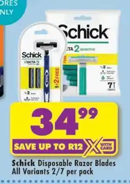 Shoprite Schick Disposable Razor Blades offer