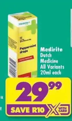 Shoprite Medirite Dutch Medicine All Variants 20ml each offer