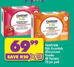 Shoprite Centrum Kids Essentials Effervescent Powder offer