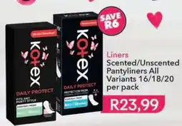 Shoprite Kotex Daily Protect Liners offer