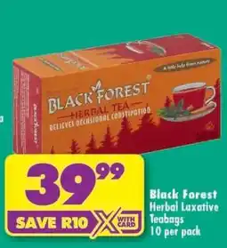 Shoprite Black Forest Herbal Laxative Teabags offer