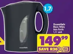 Shoprite Xssentials Black/White Auto Kettle offer