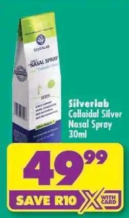 Shoprite Silverlab Colloidal Silver Nasal Spray 30ml offer