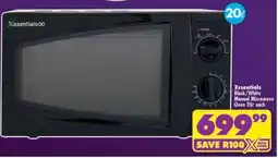 Shoprite Xssentials Black/White Manual Microwave Oven 20ℓ offer