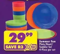 Shoprite Summer Fun Plate/Bowl/Tumbler Set offer