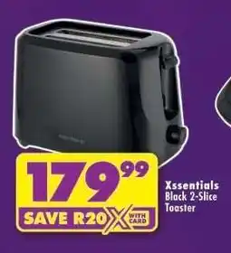 Shoprite Xssentials Black 2-Slice Toaster offer