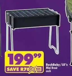 Shoprite BushBaby/LK's Mini Braai offer
