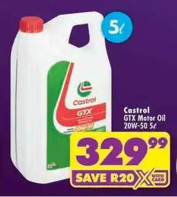 Shoprite CASTROL GTX MOTOR OIL 20W-50 5ℓ offer