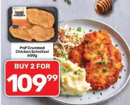 Pick n Pay PnP Crumbed Chicken Schnitzel 600g offer