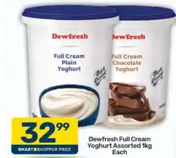 Pick n Pay Dewfresh Full Cream Yoghurt Assorted 1kg Each offer