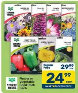 Pick n Pay Flower or Vegetable Seed Pack Each offer