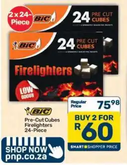 Pick n Pay BIC Pre-Cut Cubes Firelighters 24-Piece offer