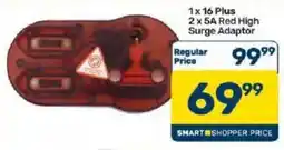 Pick n Pay 16 Plus 2 x 5A Red High Surge Adaptor offer