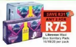 Checkers Libresse Maxi Duo Sanitary Pads offer