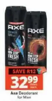 Checkers Axe Deodorant for Men offer