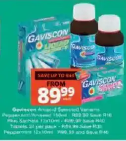 Checkers Gaviscon Antacid Assorted Variants offer