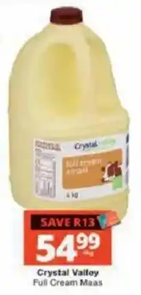 Checkers Crystal Valley Full Cream Maas offer