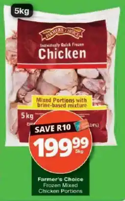 Checkers Farmer's Choice Frozen Mixed Chicken Portions offer